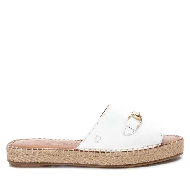 Carmela 16075506 sandale cuir blanche semelle jute