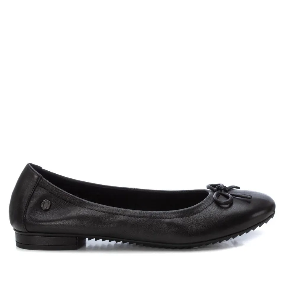 Carmela 16187102 ballerine cuir noir semelle plate
