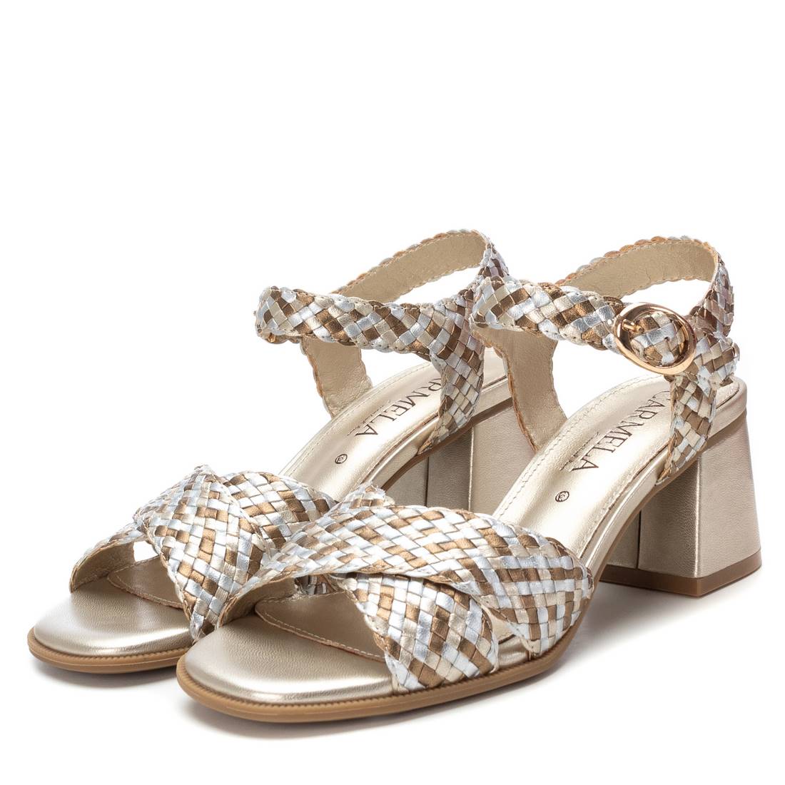 Carmela 16219201 sandales cuir doré talon