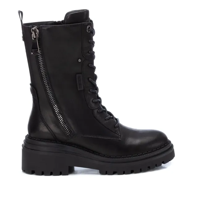 Carmela 16018901 bottines femme cuir noir militaire