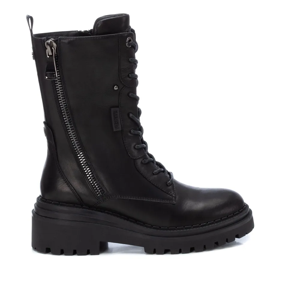 Carmela 16018901 bottines femme cuir noir militaire