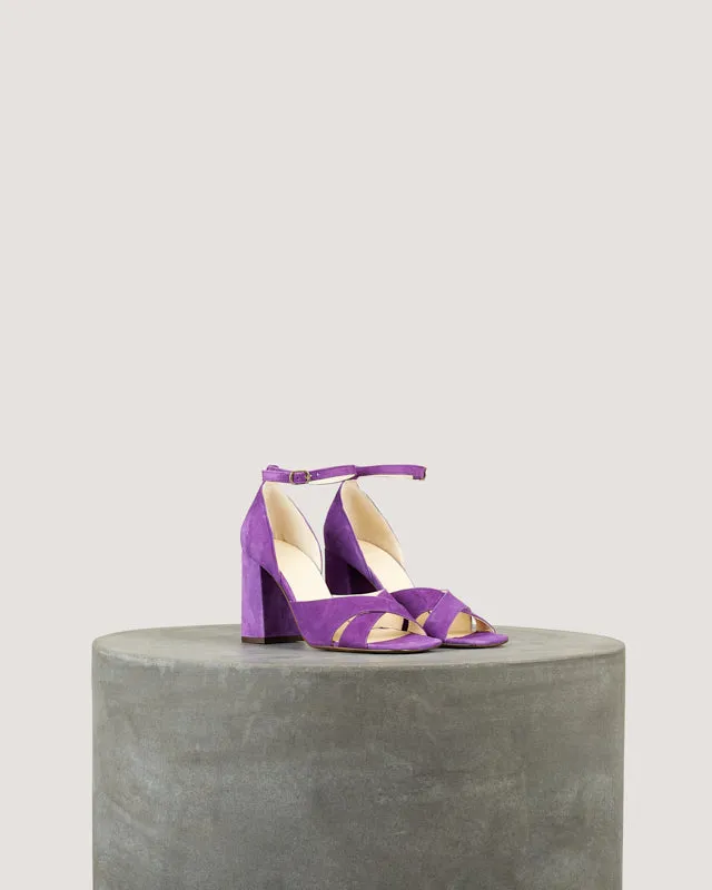 Tila March Gabrielle sandale daim Violet talon 8 cm