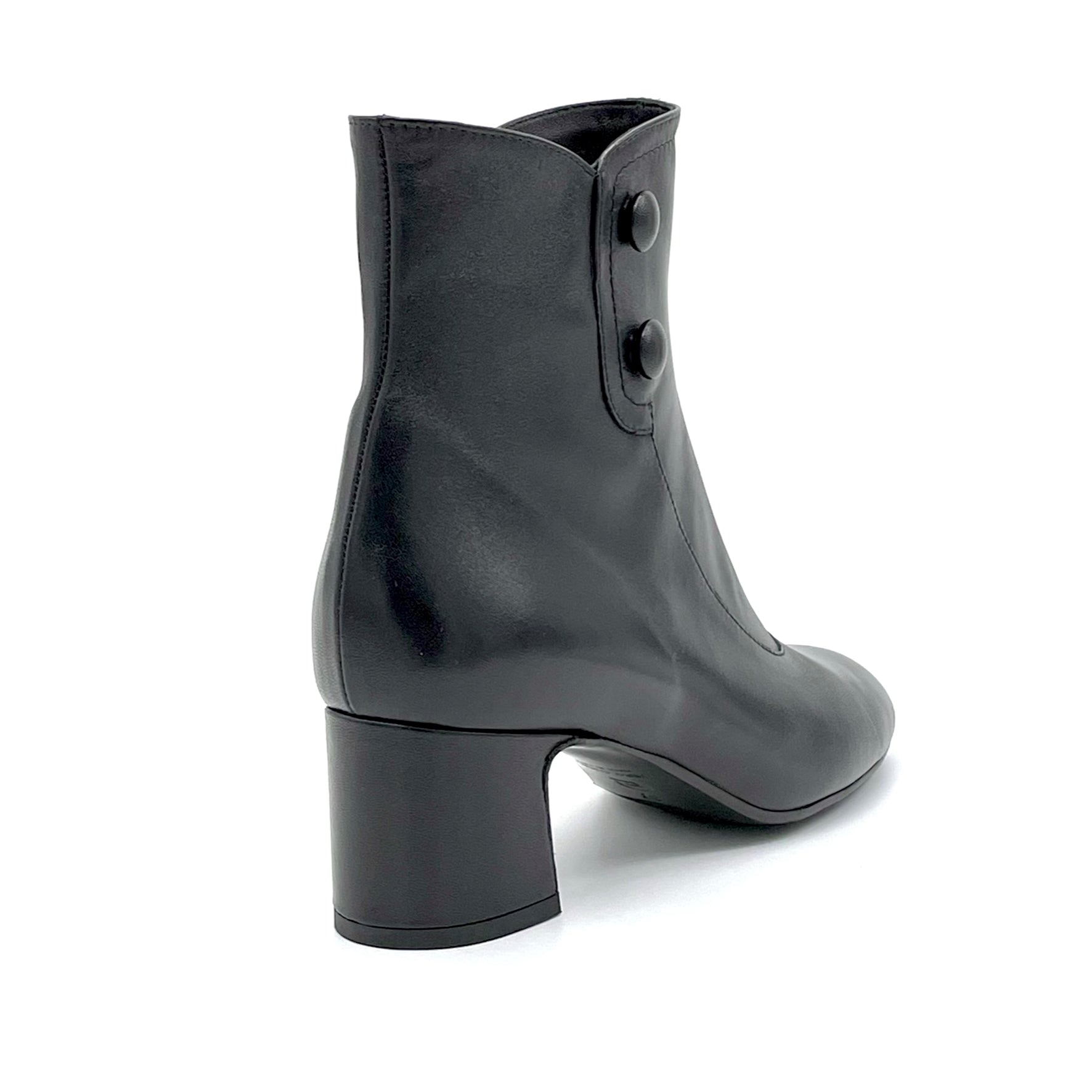 Elata 52536 bottine cuir noir boutons 5,5 cm