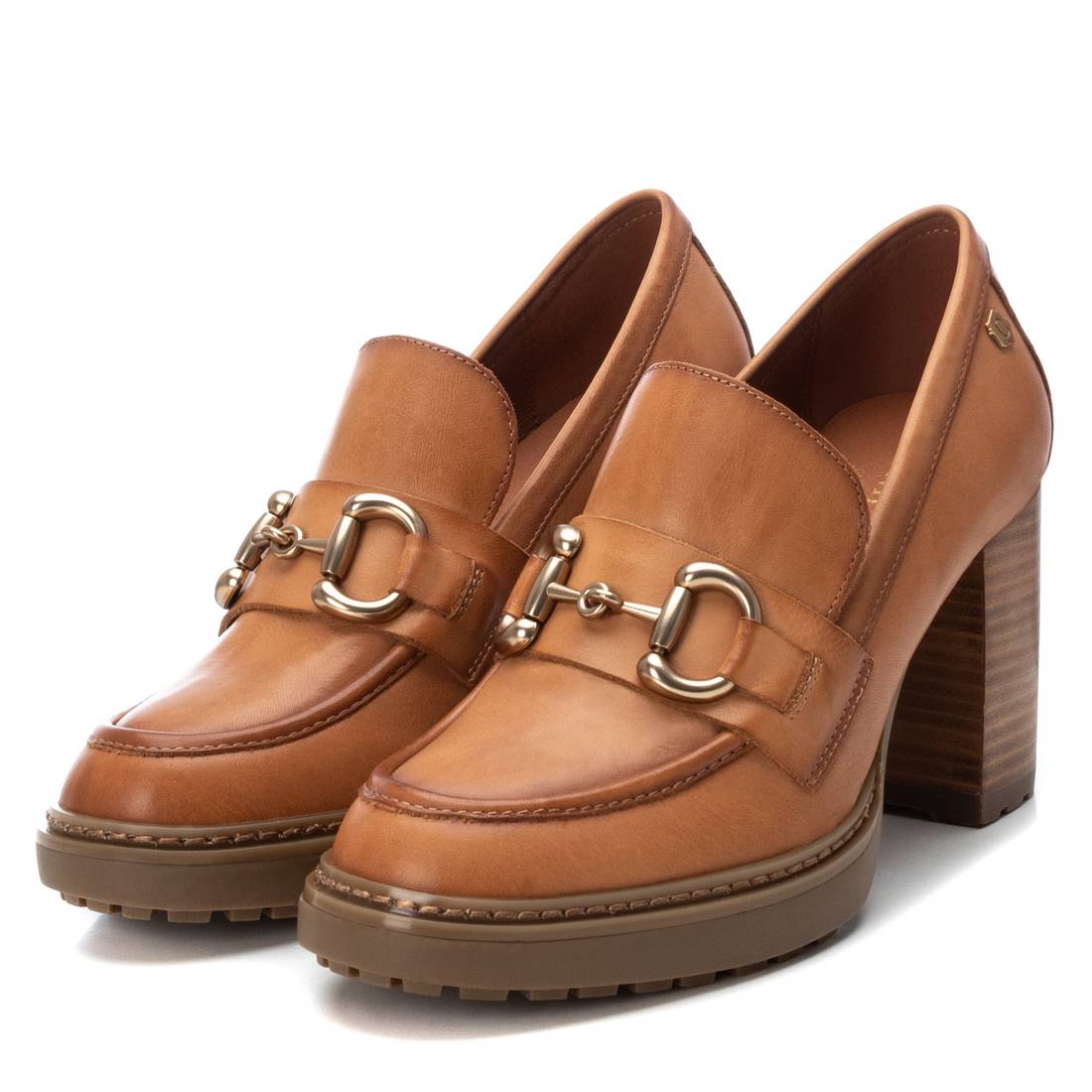 Carmela 16113402 mocassins cuir marron talon 8 cm