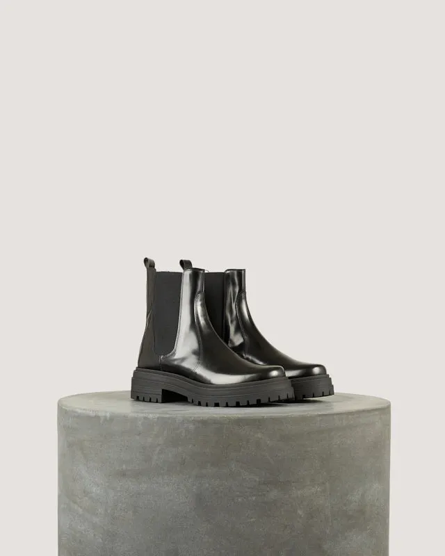 Tila March Sasha bottine cuir glacé noir semelle 3 cm