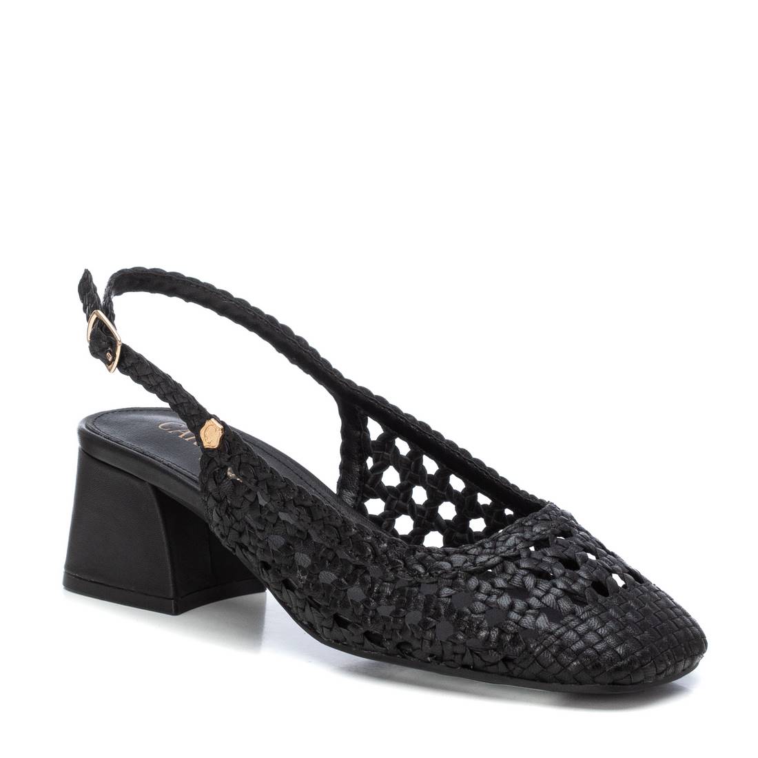 Carmela 16160802 escarpin cuir noir ajouré