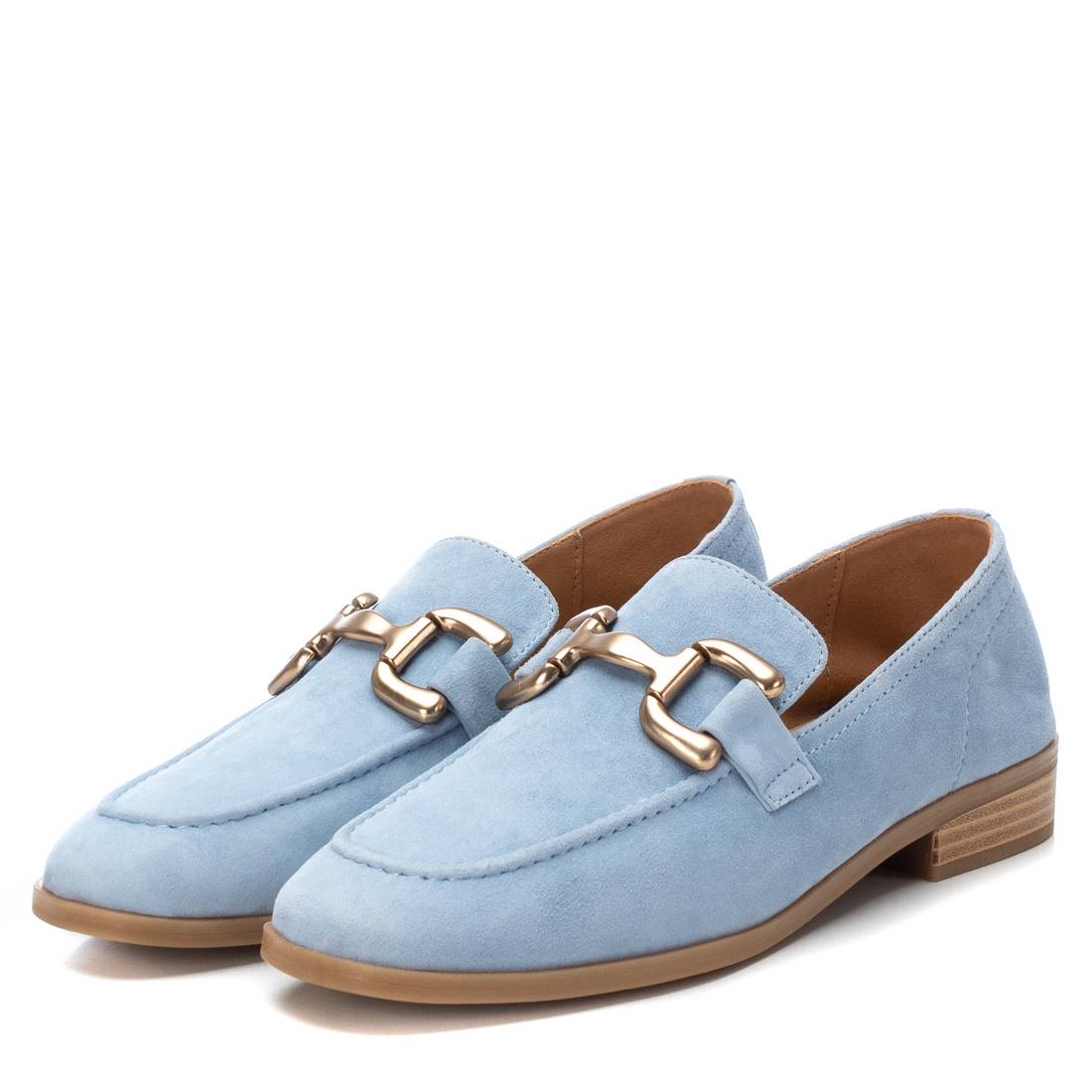 Carmela 16150304 Mocassins Femme Bleu Plat Cuir