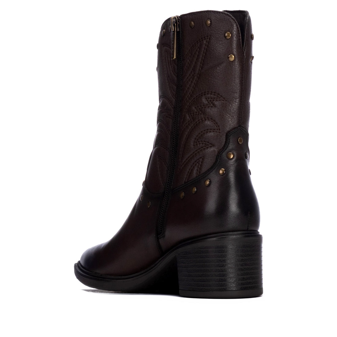 Carmela 16425102 bottines cuir marron talon bas