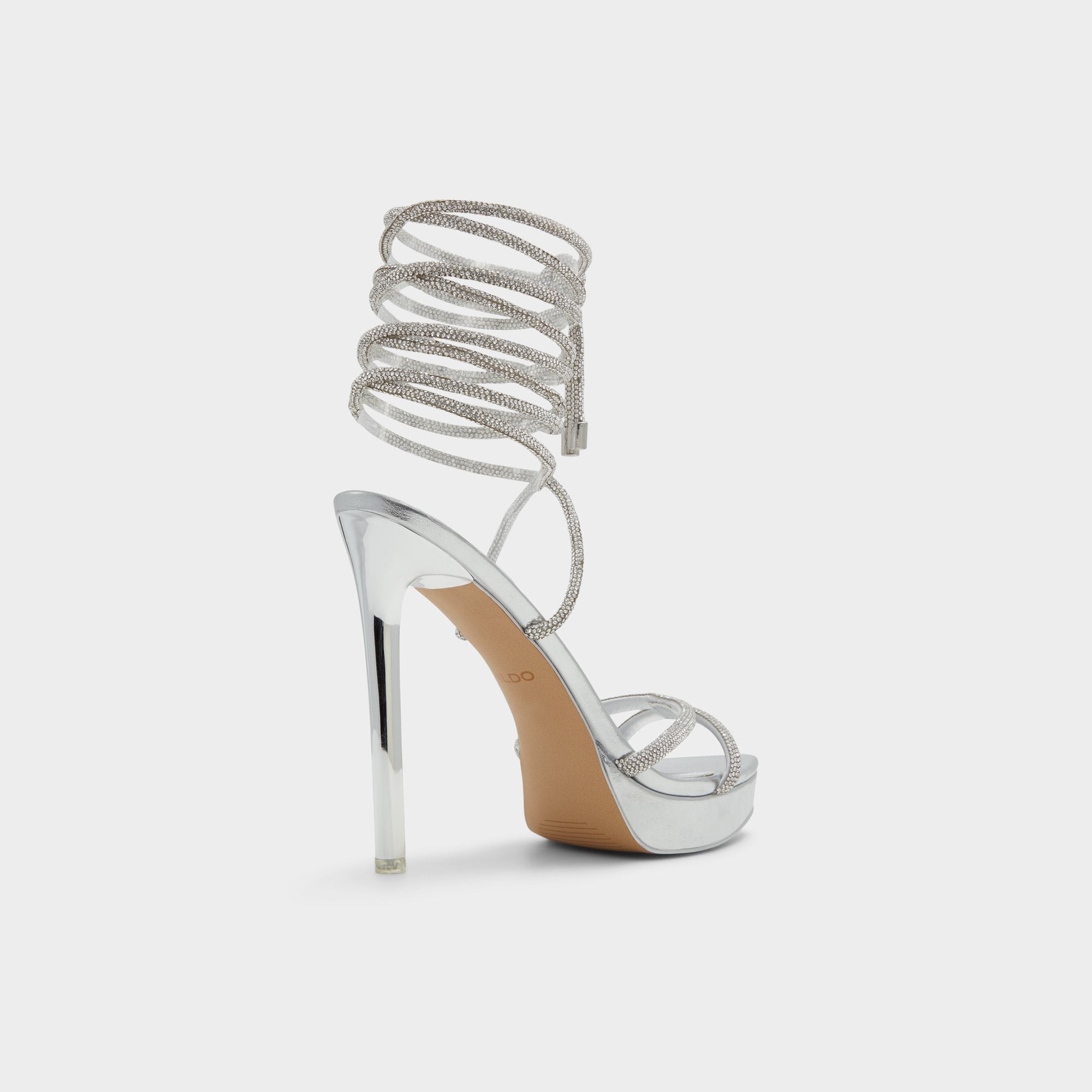 Aldo Izabella sandales plateforme argenté strass