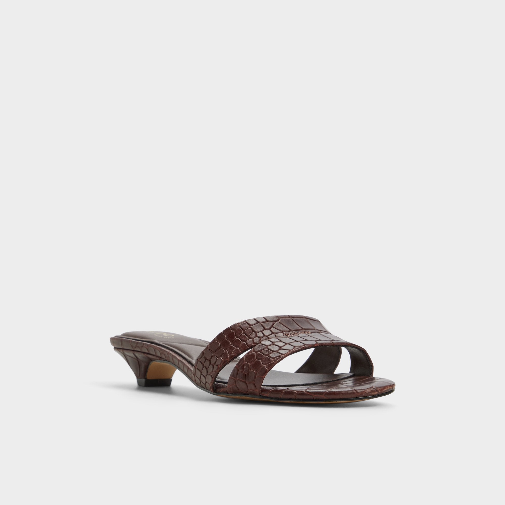 ALDO Scarletta mules talon chaton marron croco