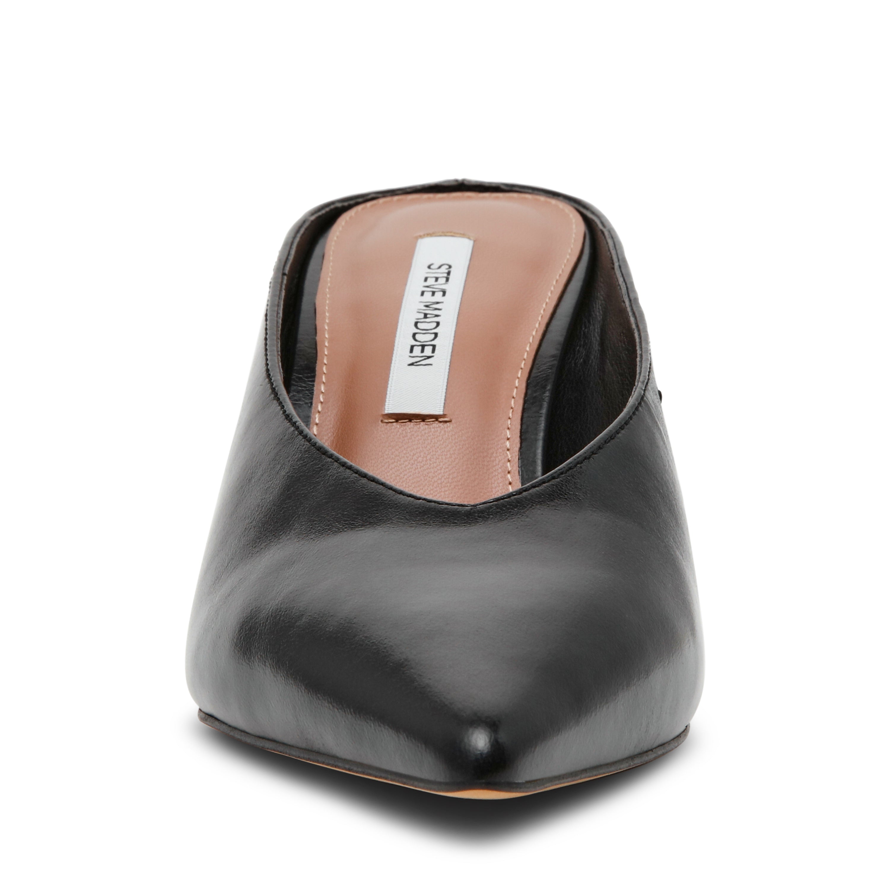 Steve Madden Fonza mules cuir noir talon 5 cm