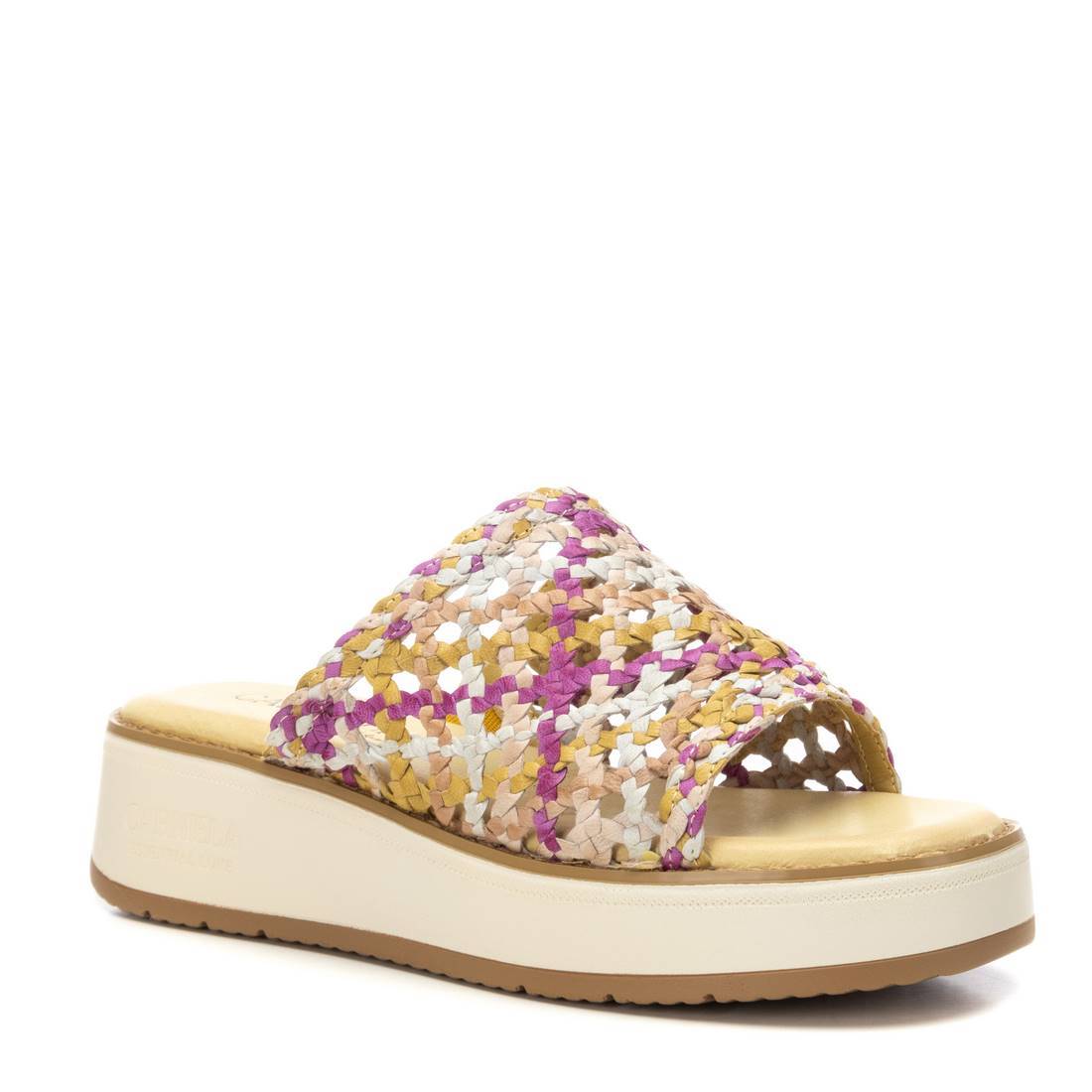 Carmela 16230705 sandales cuir jaune tressées