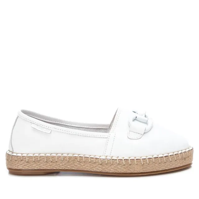 Carmela 16050605 espadrille cuir blanc semelle jute