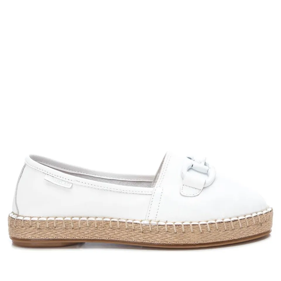 Carmela 16050605 espadrille cuir blanc semelle jute