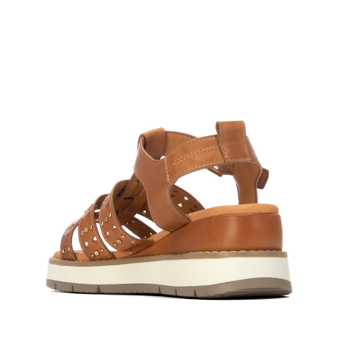 Carmela 16325202 sandales compensées camel cuir véritable