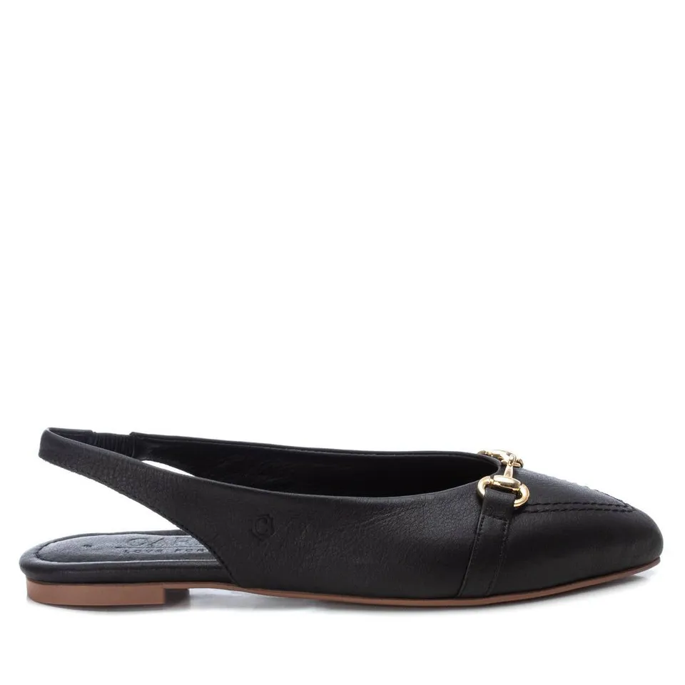 Carmela 16073303 ballerines cuir noir bride élastique