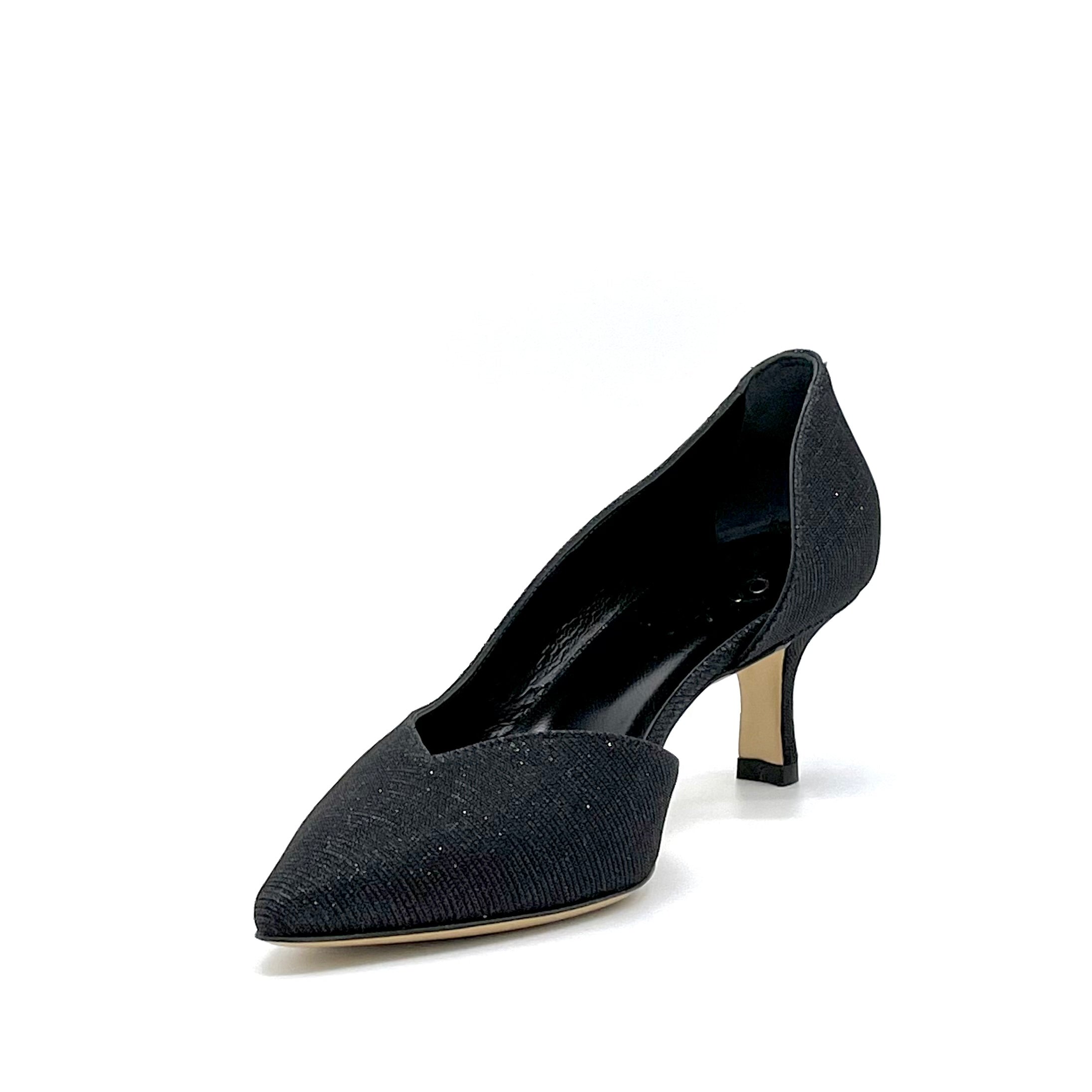 ELATA 12151_2 escarpins laminé noir talon 5,5 cm