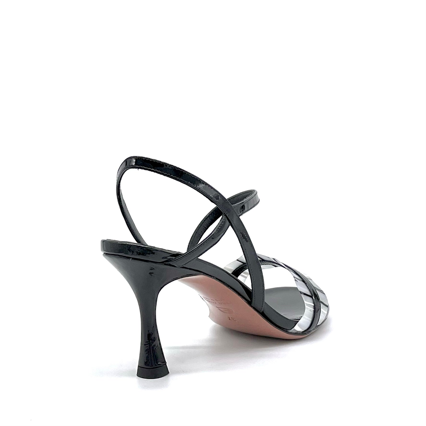 Elata 15142 sandales vernis noir vinyle 37