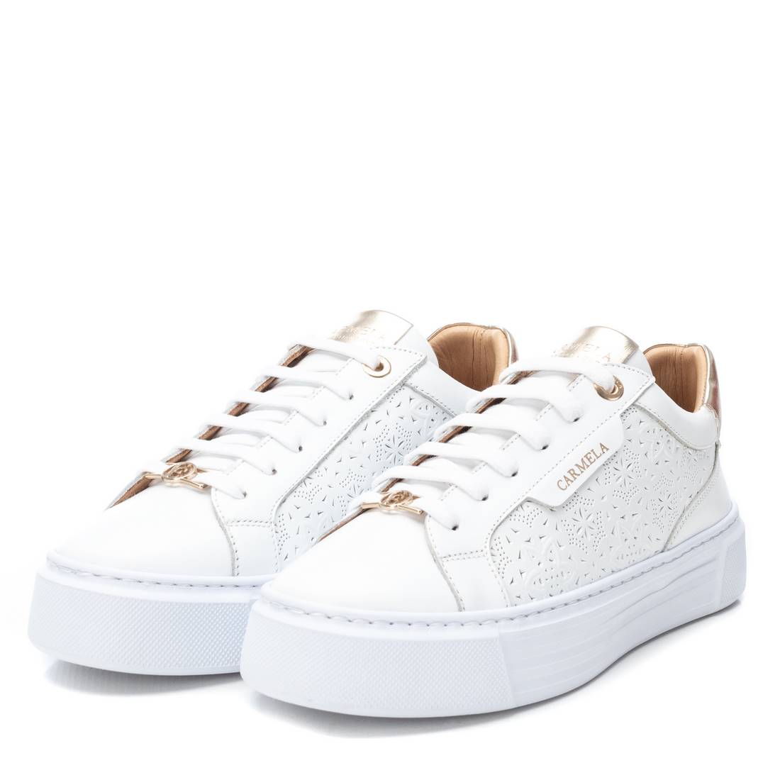 Carmela 16131705 sneakers cuir doré ajourées