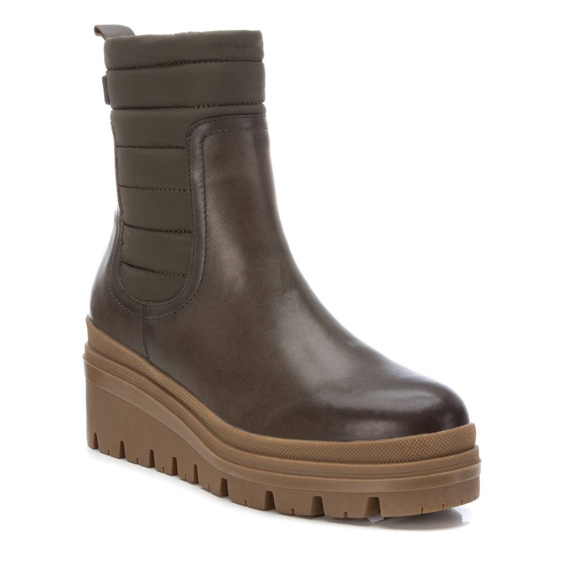 Carmela 16032602 bottine cuir vert plateforme 5 cm