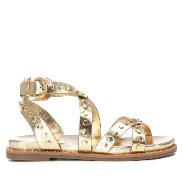 Carmela 16239303 sandales cuir doré cloutées