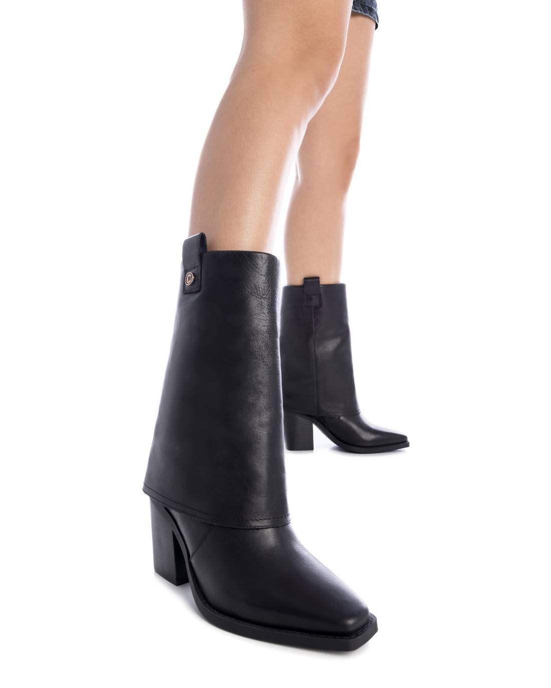 Carmela 16187701 botte femme noire cuir talon 8 cm