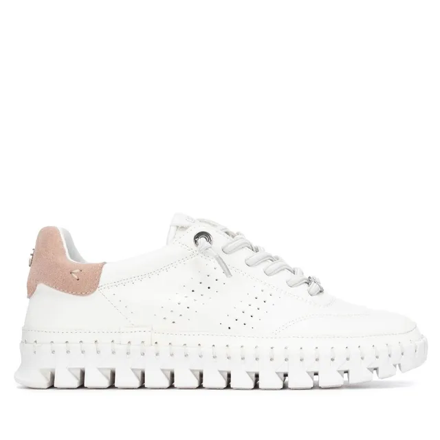 Carmela 16310701 baskets femme blanc cuir plat