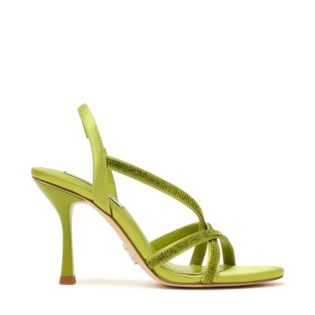 Steve Madden Nexus sandale satin vert talon 10 cm