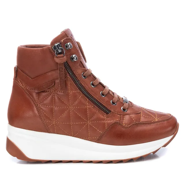 Carmela 16027904 basket cuir marron zip 4 cm