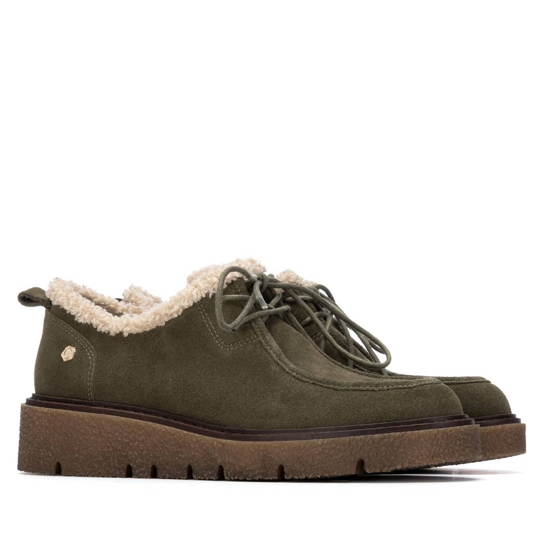 Carmela 16266901 chaussures cuir kaki lacets