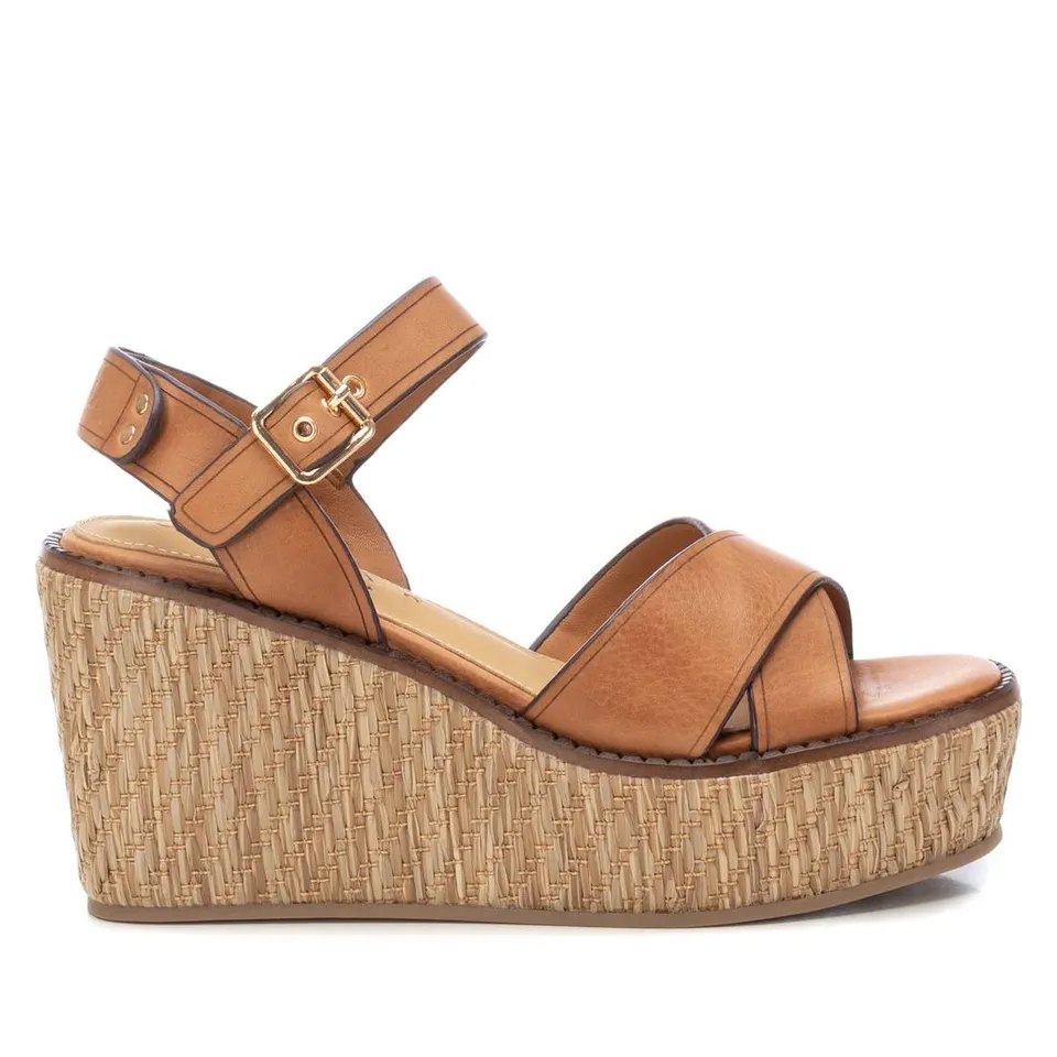 Carmela 16138701 sandales femme marron cuir compensé