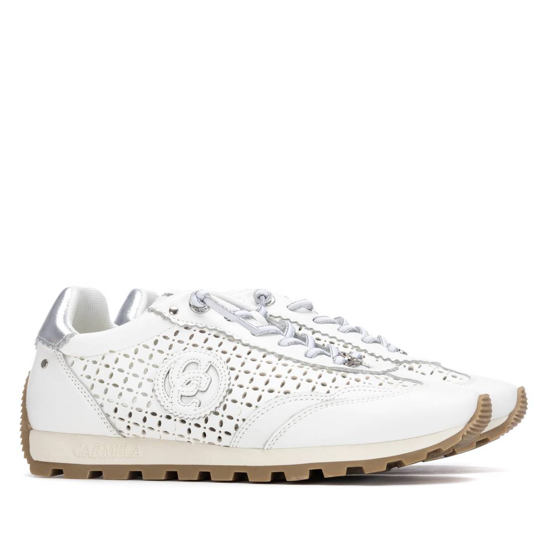 Carmela 16311301 baskets cuir blanc calé
