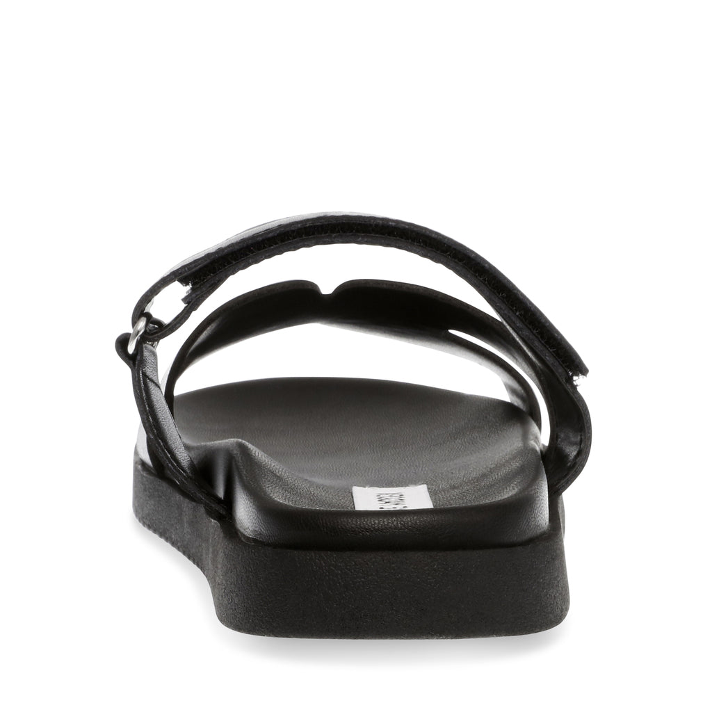 Steve Madden Missile-E sandales plates noir cuir