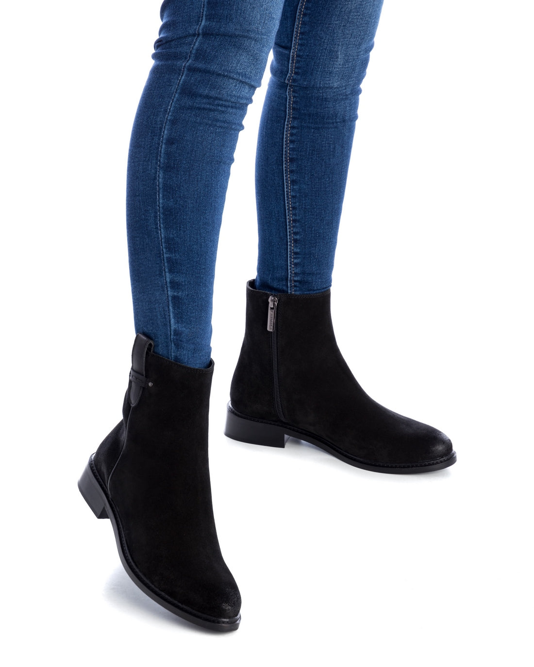 Carmela 16004803 Bottine Femme Noire Plate