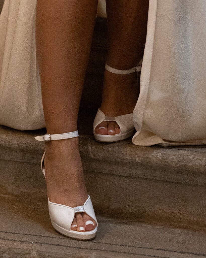 Dessine Moi Un Soulier Charlotte plateforme sandale cuir blanc 37,5