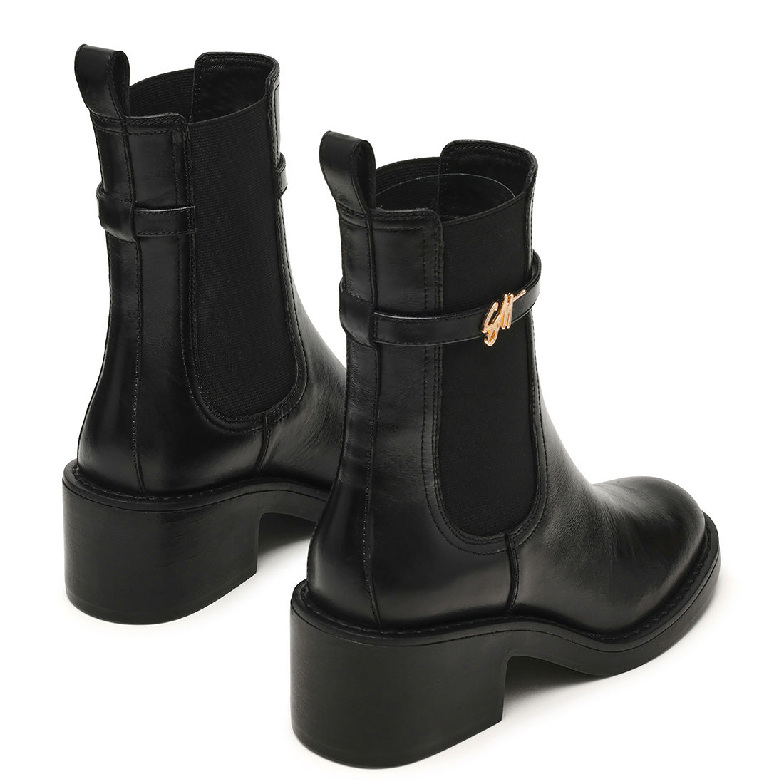 Steve Madden Charity-SM bottine cuir noir 5 cm