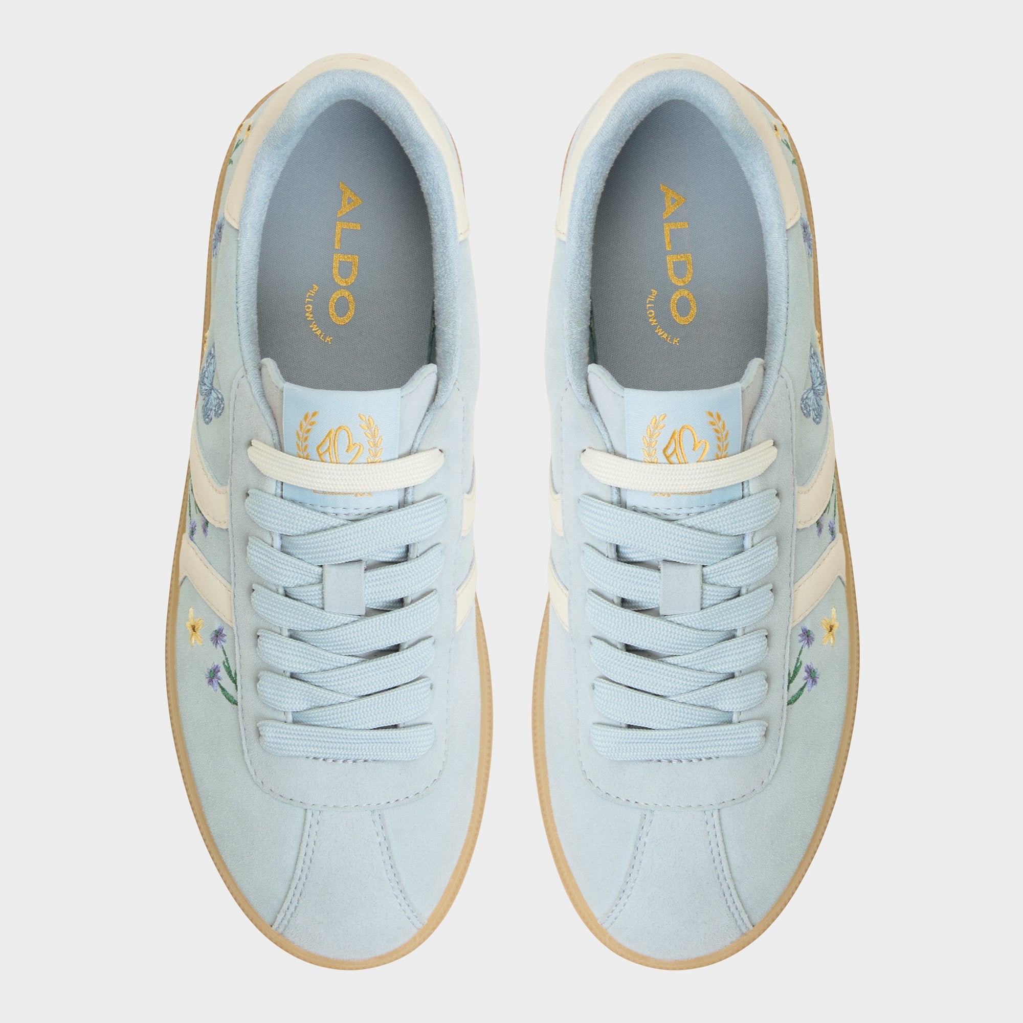 ALDO Chicsneaker baskets suède pastel brodées fleurs