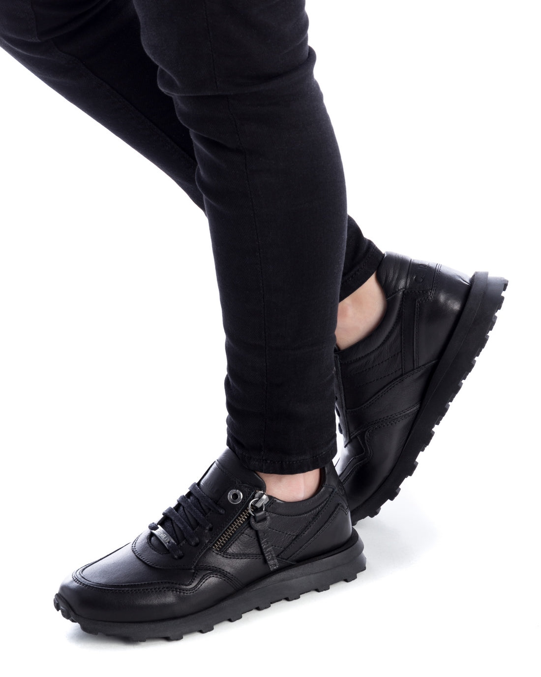 Carmela 16031603 sneaker cuir noir zip