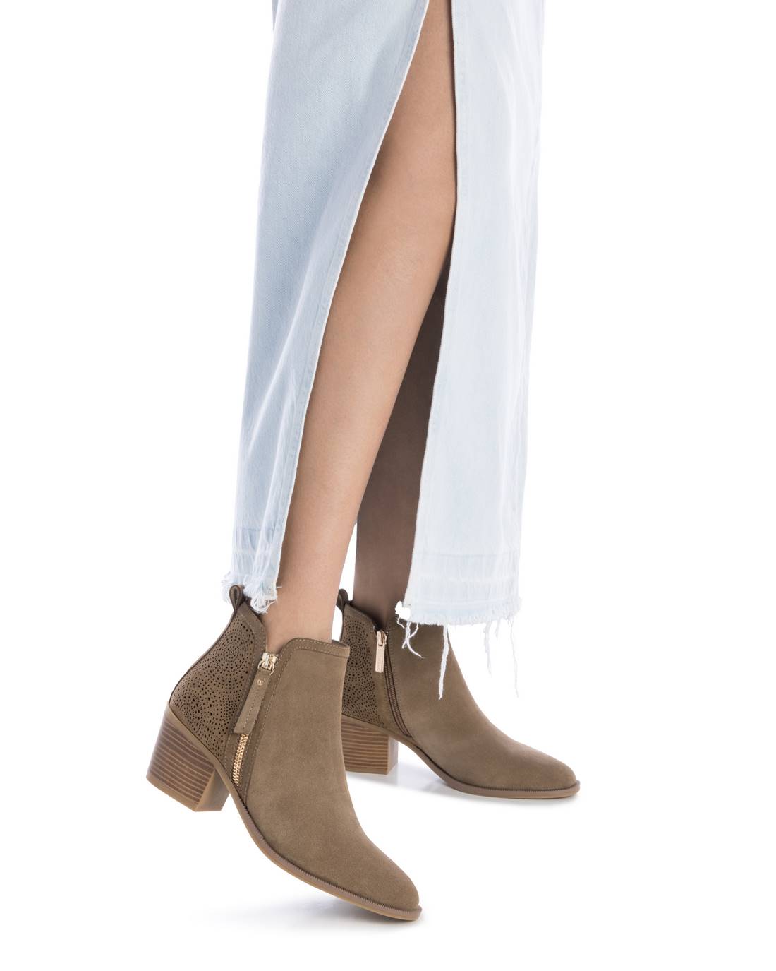 Carmela 16216302 bottines femme taupe talon large