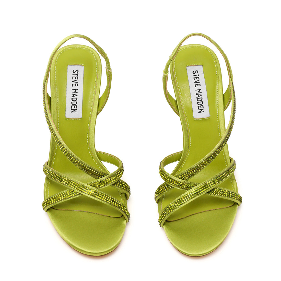 Steve Madden Nexus sandale satin vert talon 10 cm