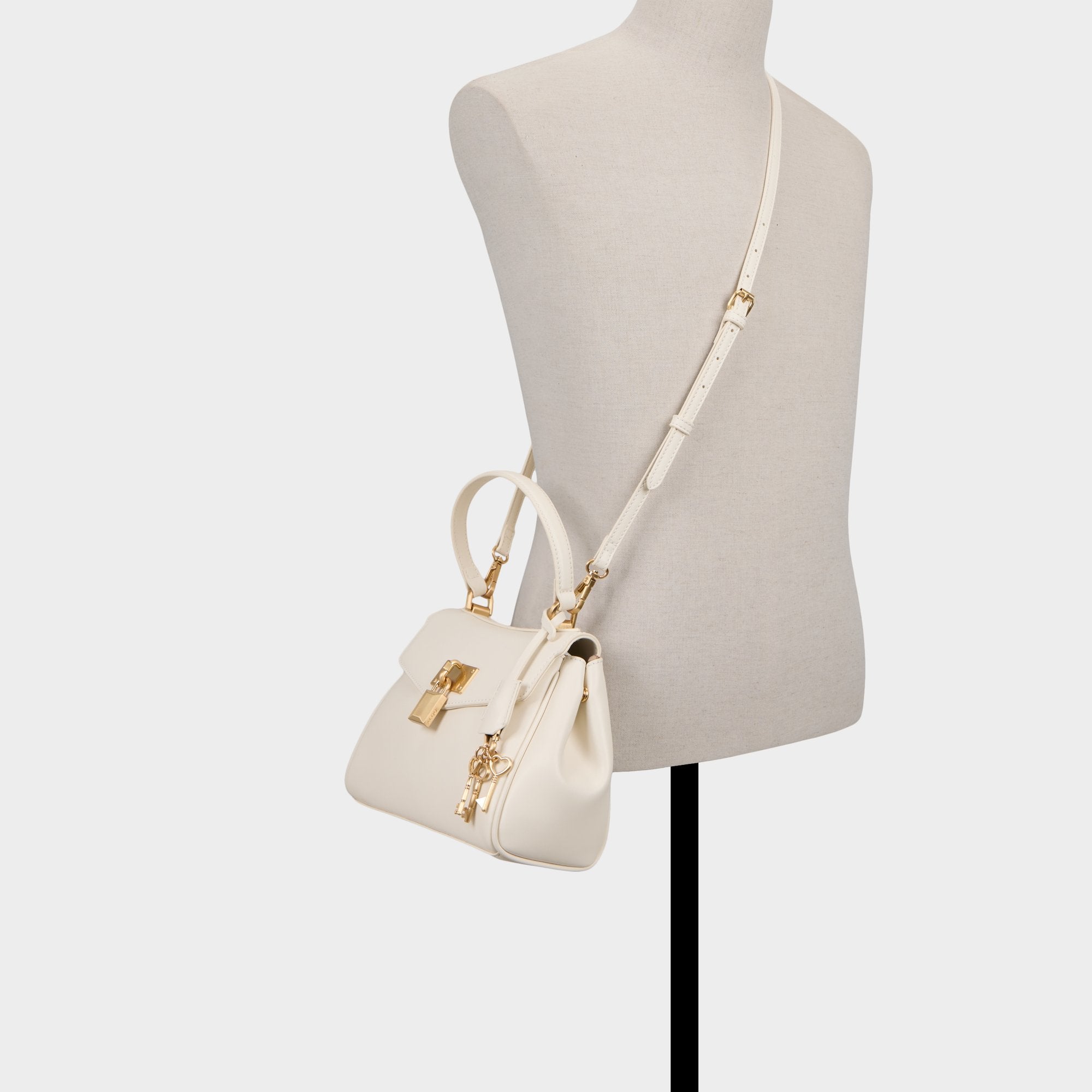 Aldo Heartkeepermid sac à main blanc cadenas