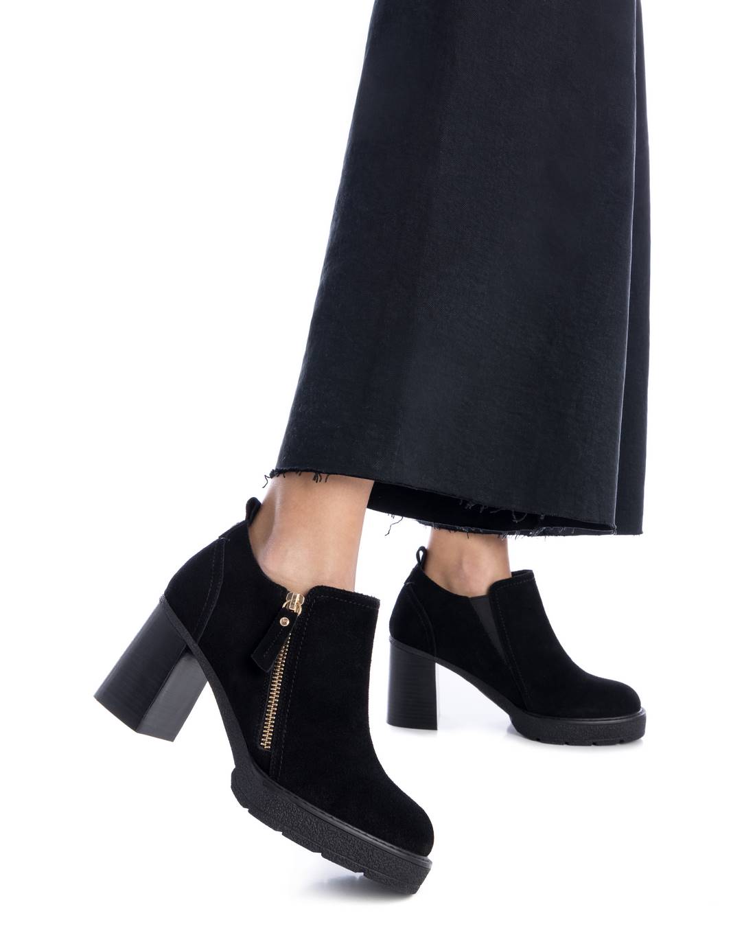 Carmela 16186003 bottine daim noir talon 8 cm