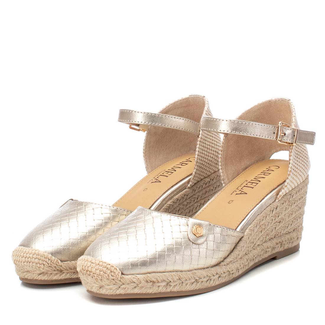 Carmela 16161701 espadrille femme doré cuir 7 cm