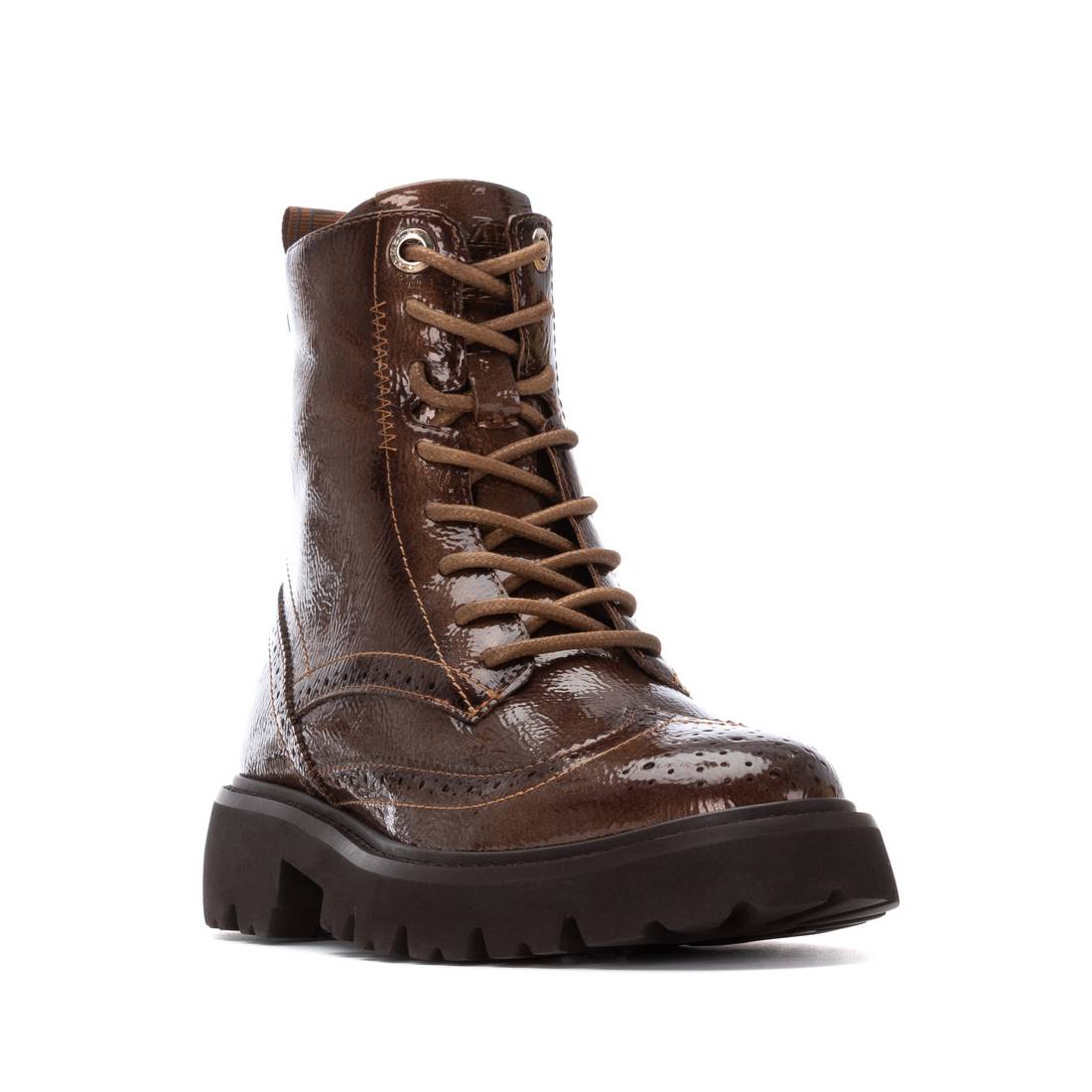 Carmela 16259303 bottine vernis marron à lacets