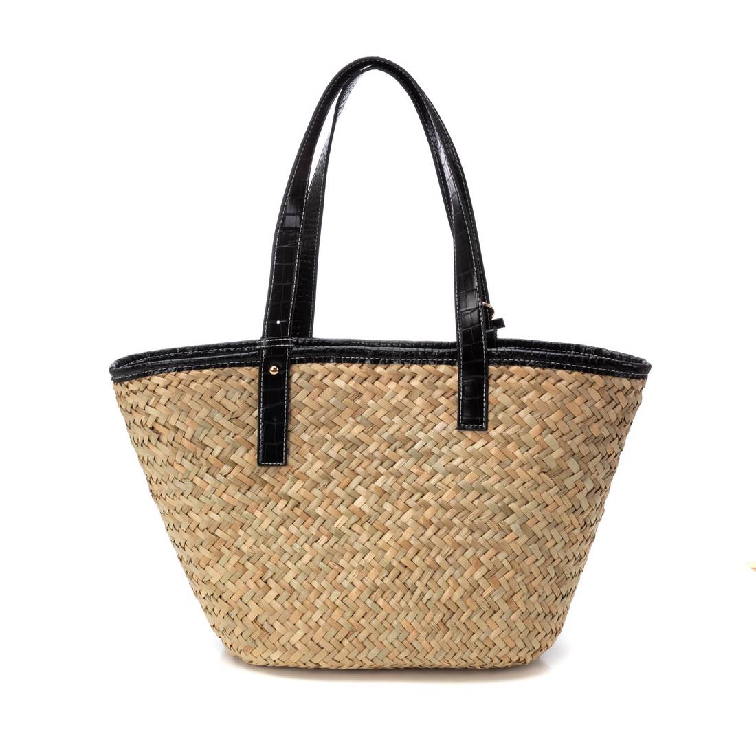 Carmela 18615803 sac femme noir rafia épaule