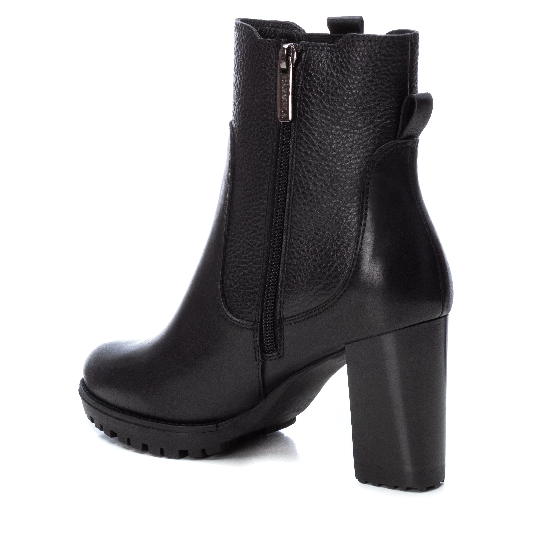 Carmela 16005201 boots chelsea cuir noir talon 9 cm
