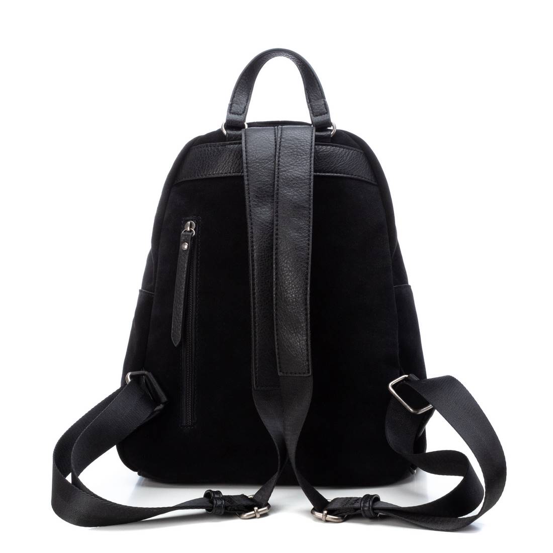 Carmela 18601001 sac à dos cuir noir franges
