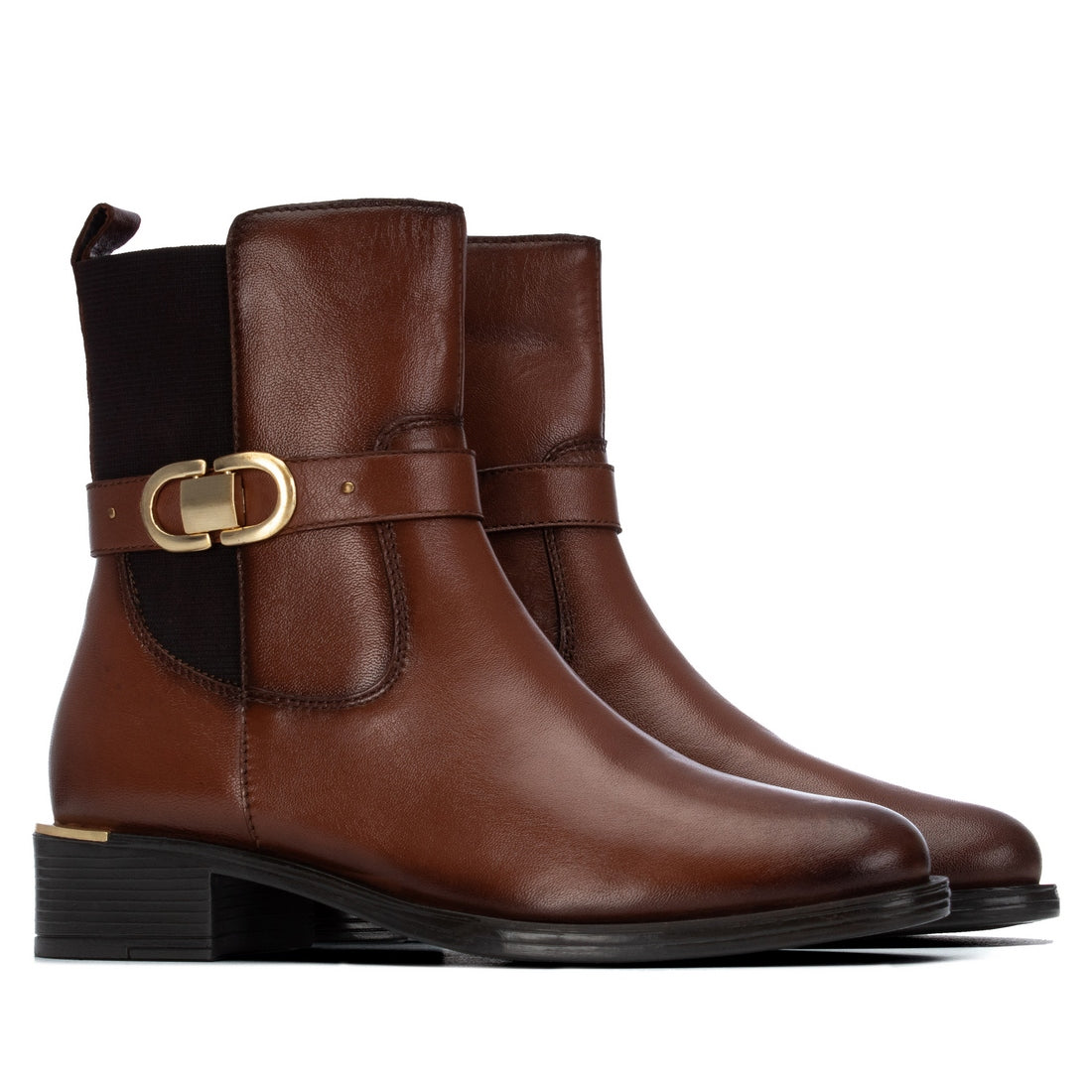 Carmela 16400802 bottines femme camel zip talon bas