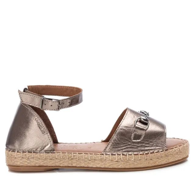Carmela 16075402 sandales femme gris cuir plates