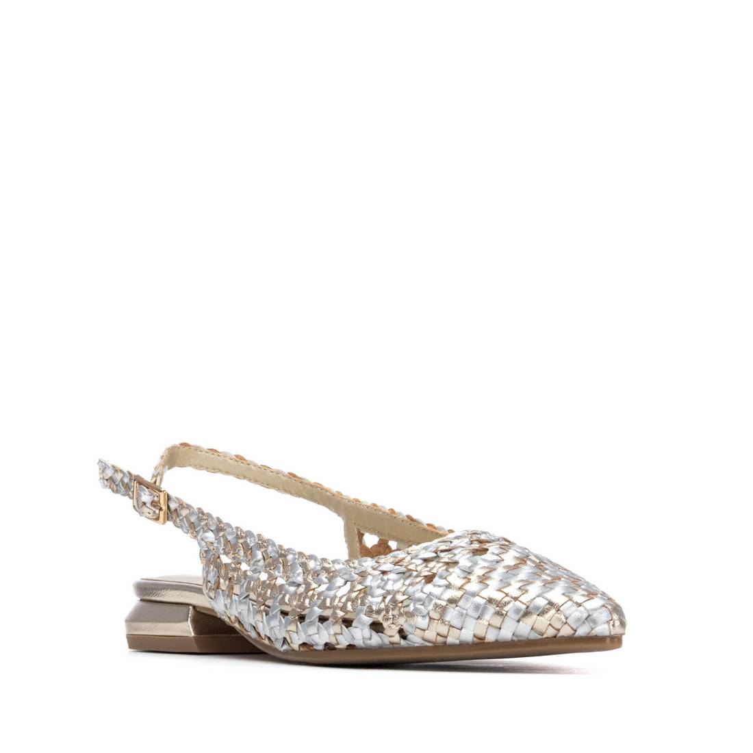 Carmela 16312901 ballerines cuir doré tressé